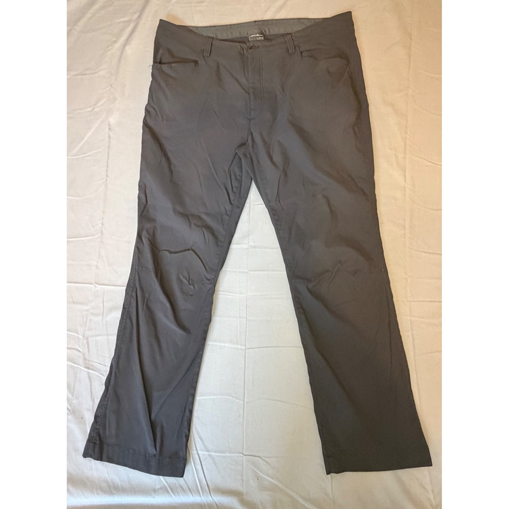 Eddie Bauer Mens Tech Pant 38x30 Gray Nylon Spandex Stretch Outdoor Hiking